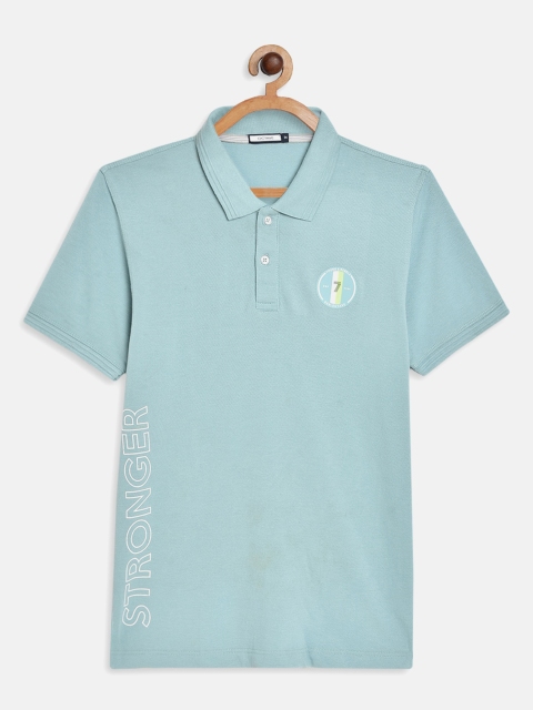 

Octave Boys Blue Solid Cotton Polo Collar Regular Fit T-shirt