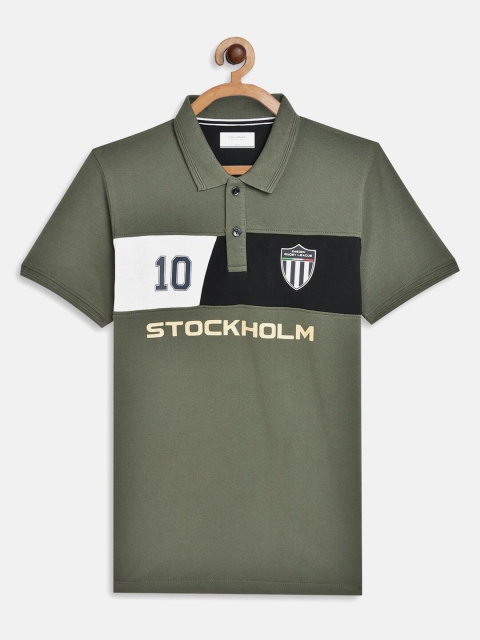 

Octave Boys Olive Green Polo Collar T-shirt