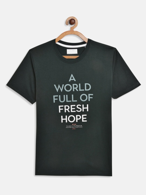 

Octave Boys Green Typography Printed T-shirt