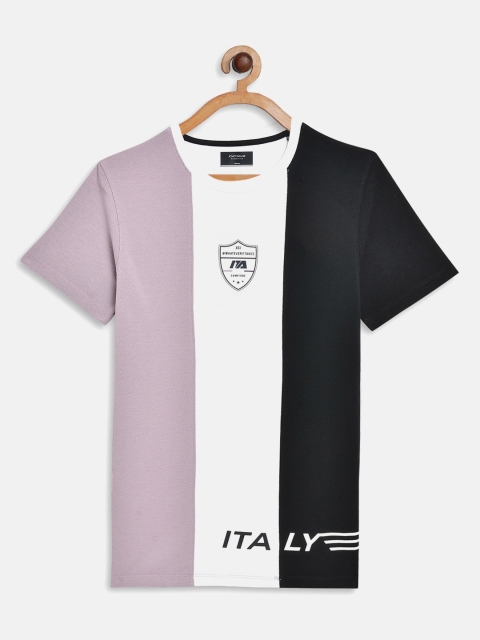 

Octave Boys Purple & White Colourblocked Cotton T-shirt