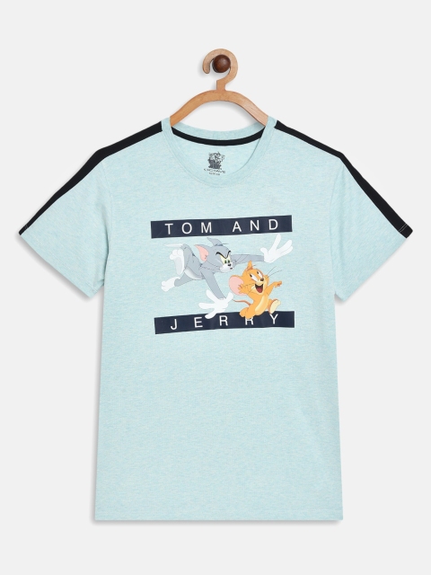 

Octave Boys Blue & Multicoloured Tom & Jerry Printed Applique T-shirt