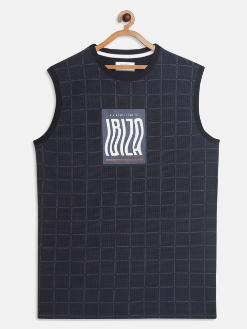 

Octave Boys Navy Blue Printed Cotton T-shirt