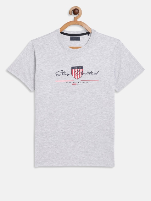 

Octave Boys Grey Typography Printed Applique T-shirt