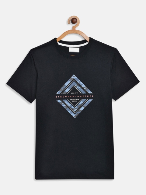 

Octave Boys Navy Blue Printed T-shirt