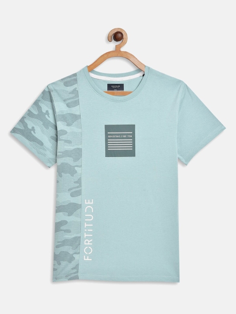 

Octave Boys Blue & White Camouflage Printed T-shirt