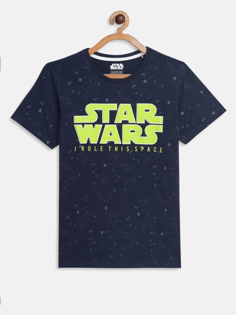 

Octave Boys Blue Typography Star Wars Printed T-shirt