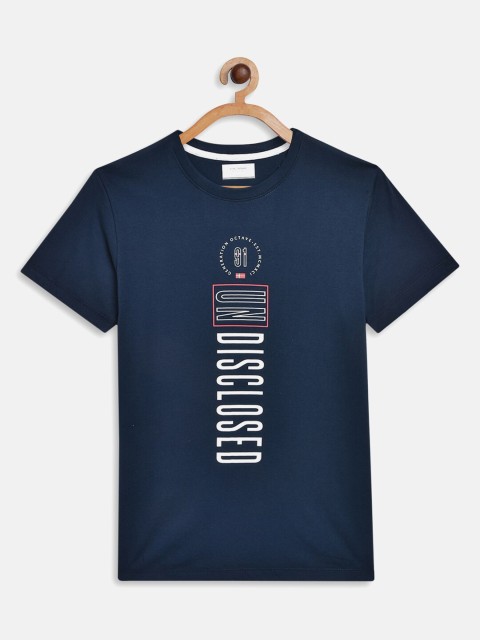 

Octave Boys Navy Blue Printed Cotton T-shirt