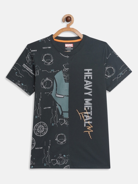 

Octave Boys Olive Green Iron Man Printed T-shirt