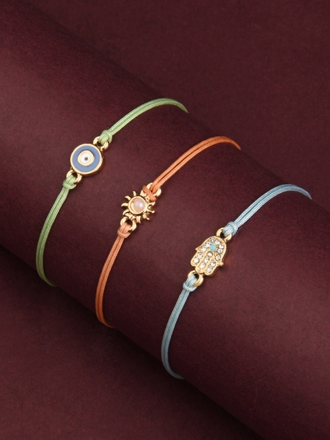 

Accessorize Women Set of 3 Multi-coloured Wraparound Bracelets