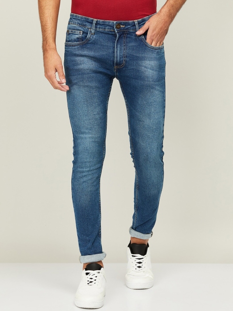 

Forca by Lifestyle Men Blue Skinny Fit Heavy Fade Jeans