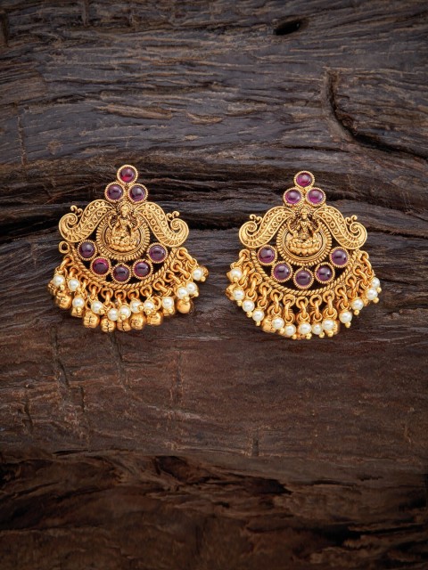 

Kushal's Fashion Jewellery Red Classic Studs Earrings
