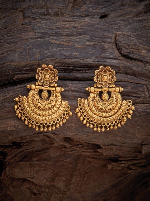 

Kushal's Fashion Jewellery Gold-Toned Classic Drop Earrings