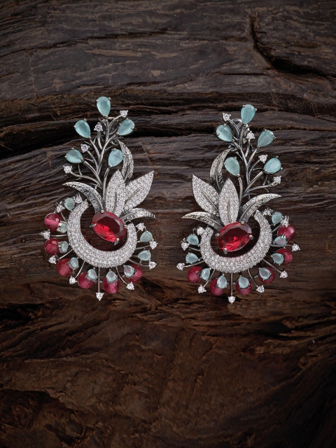 

Kushal's Fashion Jewellery Red Floral Studs Earrings