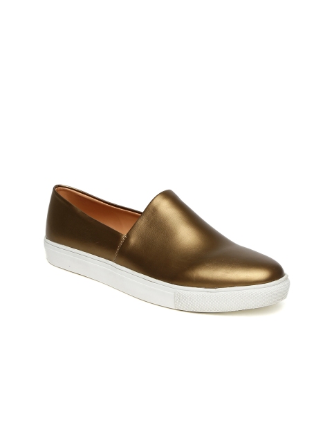 

Lavie Women Copper-Toned Slip-On Sneakers