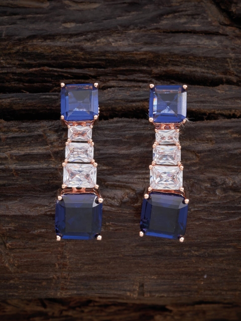 

Kushal's Fashion Jewellery Blue Contemporary Drop Earrings