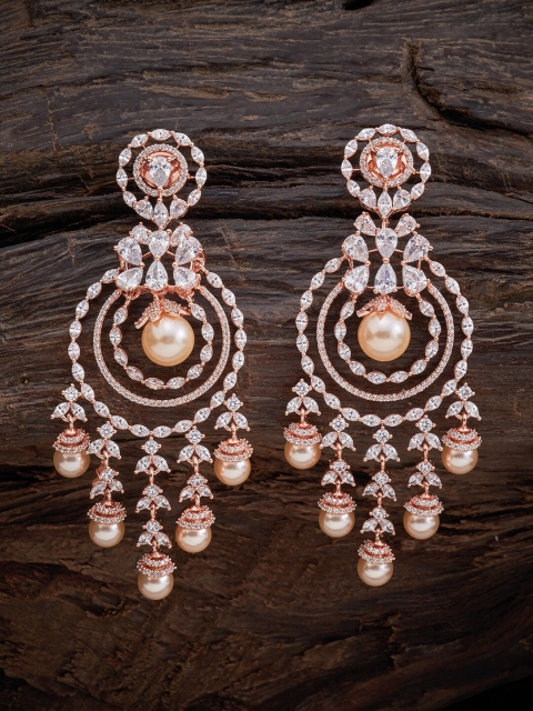 

Kushal's Fashion Jewellery White Circular Studs Earrings