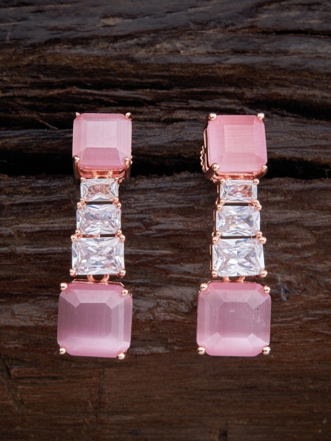 

Kushal's Fashion Jewellery Pink Contemporary Studs Earrings