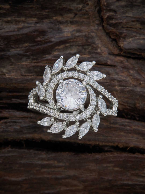 

Kushal's Fashion Jewellery White Party Wear Finger Ring