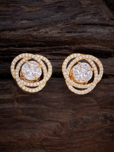 

Kushal's Fashion Jewellery White Circular Studs Earrings