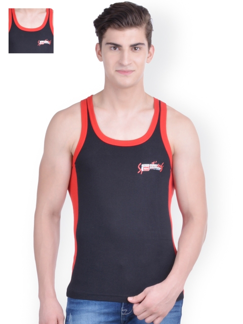 

Dollar Bigboss Pack of 2 Black Innerwear Vests MDBB-16