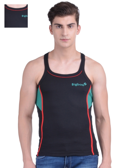 

Dollar Bigboss Black Pack of 2 Innerwear Vests