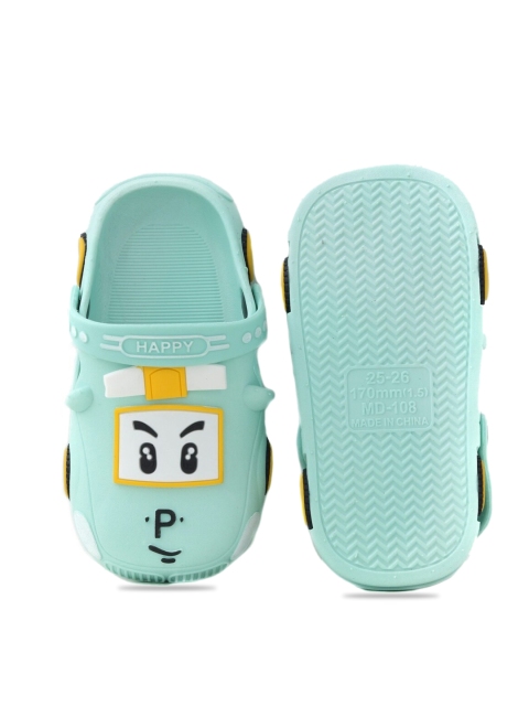 

Yellow Bee Unisex Kids Blue & White Clogs Sandals