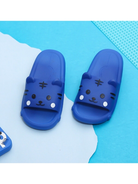 

Yellow Bee Boys Blue & Black Kitty Printed Rubber Sliders