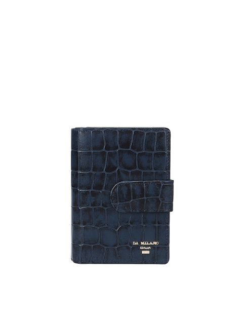 

Da Milano Women Blue Textured Leather Two Fold Wallet