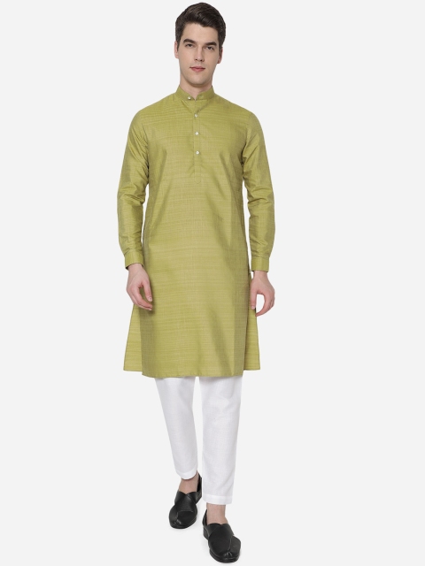 

JADE BLUE Men Green Kurta