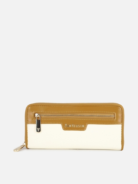 

Van Heusen Woman Women Cream-Coloured & Mustard PU Envelope