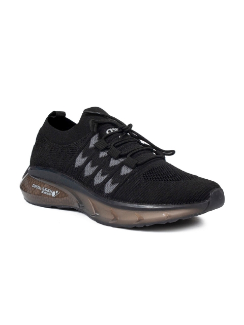 

ASIAN Men Black Woven Design Trekking Shoes