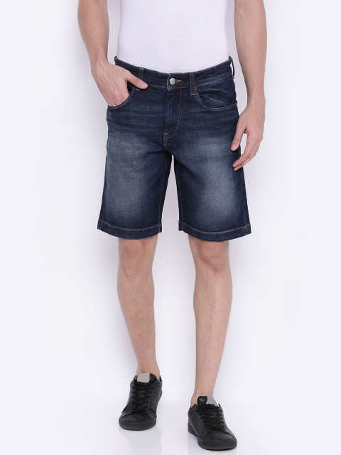 

U.S. Polo Assn. Denim Co. Men Blue Solid Slim Fit Denim Shorts
