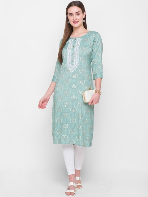 

ZOLA Women Blue Floral Printed Kurta
