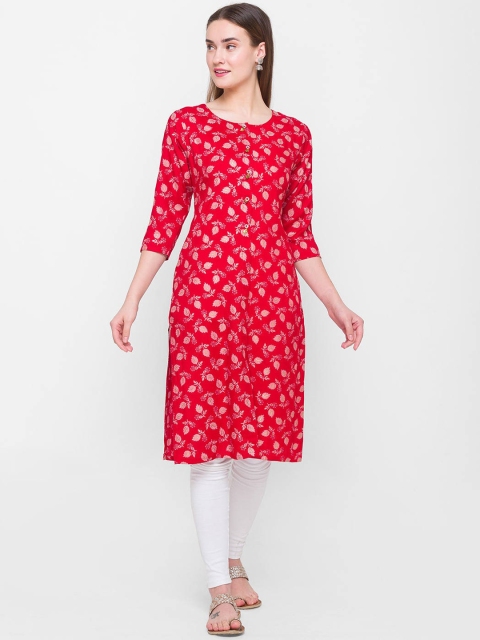 

ZOLA Women Red Floral Printed Kurta