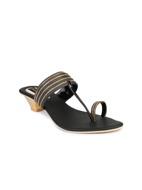 

Shoetopia Women Black Embellished Heels