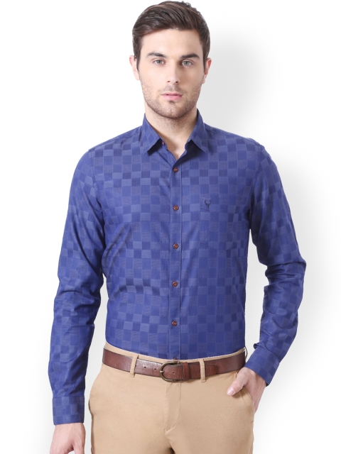 

Allen Solly Men Blue Regular Fit Checked Formal Shirt