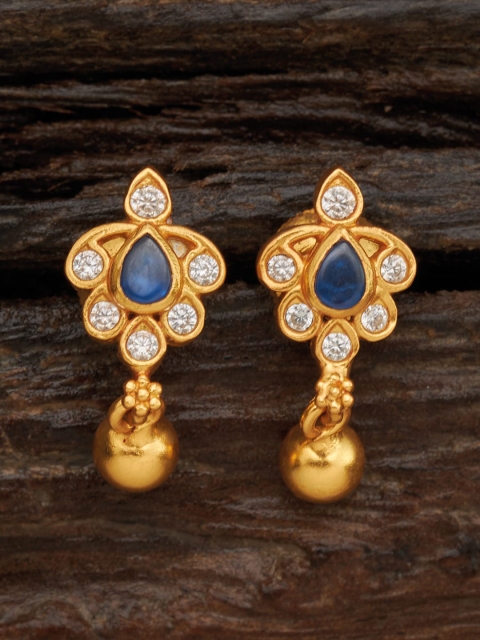 

Kushal's Fashion Jewellery Blue Floral Drop Earrings