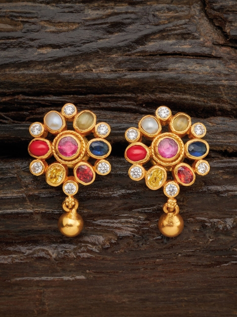 

Kushal's Fashion Jewellery Multicoloured Floral Drop Earrings, Multi