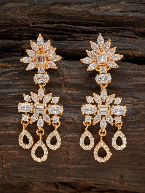 

Kushal's Fashion Jewellery White Floral Ear Cuff Earrings