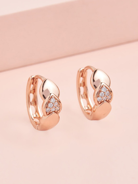 

Kushal's Fashion Jewellery White Cubic Zirconia Studded Circular Drop Earrings