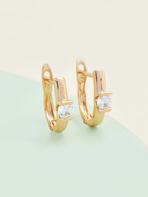

Kushal's Fashion Jewellery White Circular Hoop Earrings