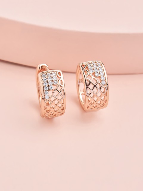 

Kushal's Fashion Jewellery White Circular Studs Earrings