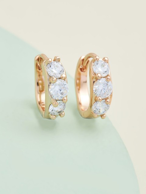

Kushal's Fashion Jewellery Gold-Toned Circular Hoop Earrings