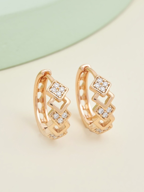 

Kushal's Fashion Jewellery Gold-Toned Circular Hoop Earrings