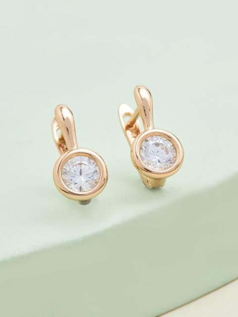

Kushal's Fashion Jewellery White Circular Drop Earrings