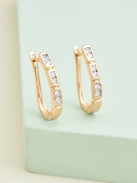 

Kushal's Fashion Jewellery Gold-Toned Contemporary Hoop Earrings