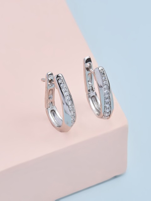 

Kushal's Fashion Jewellery White Circular Studs Earrings