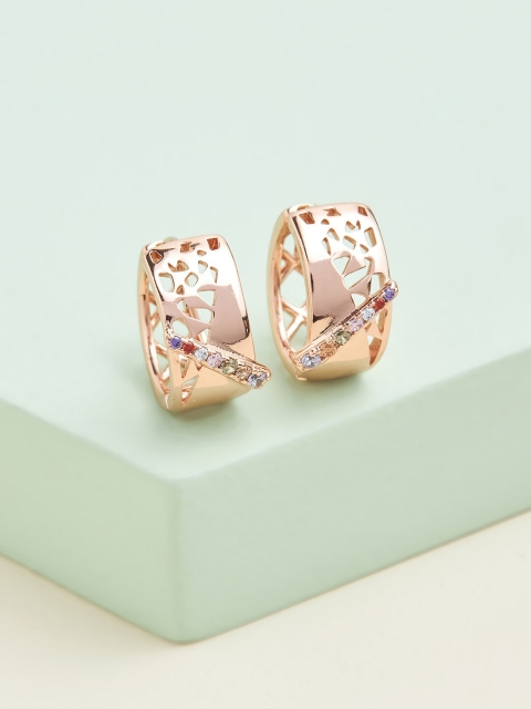

Kushal's Fashion Jewellery White Circular Studs Earrings