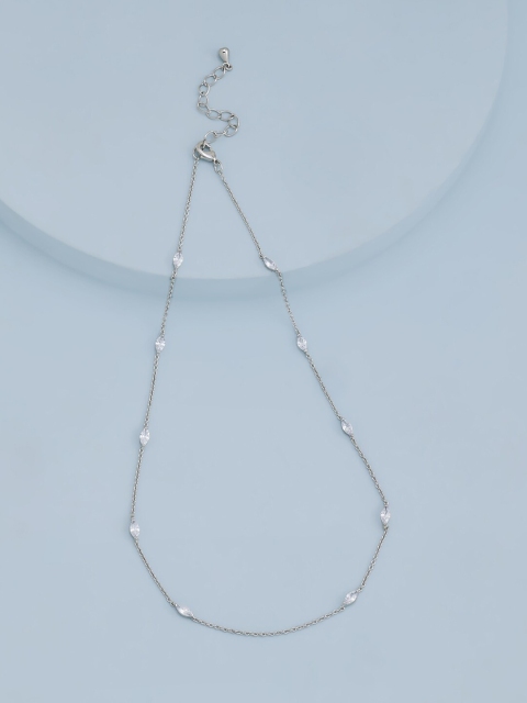 

Kushal's Fashion Jewellery White Rhodium-Plated Chain