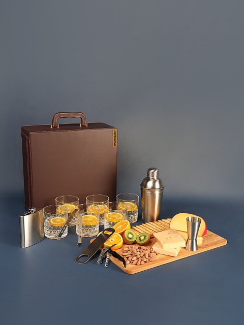 

MensXP Set Of 12 Brown Solid Bar Box Set